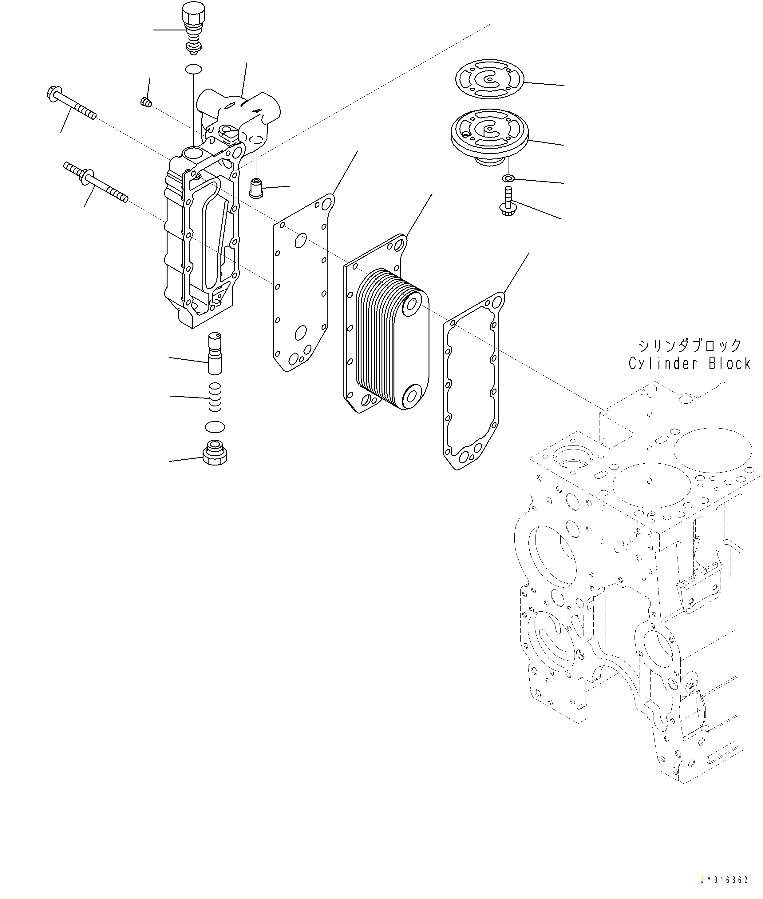 Komatsu parts book diagram for PC390LCI-11 A31001-UP BEPB113400 3.8.2018: ALC00-001001 ENGINE OIL COOLER