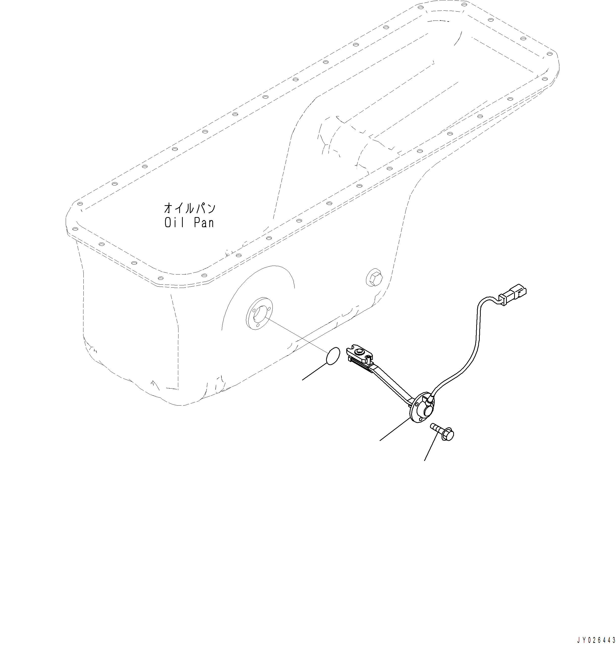 Komatsu parts book diagram for PC390LCI-11 A31001-UP BEPB113400 3.8.2018: ASD00-001001 ENGINE OIL LEVEL SENSOR