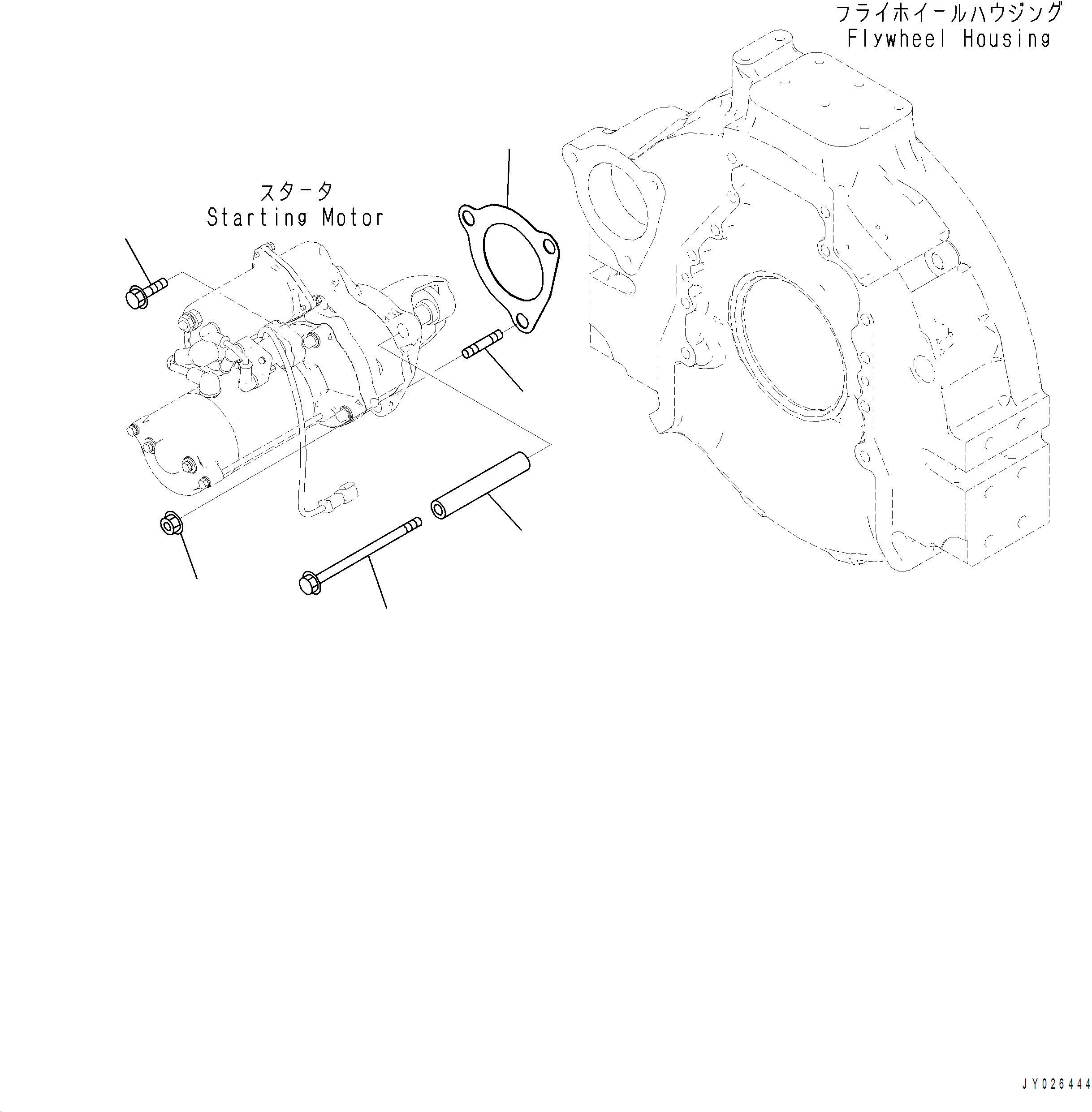 Komatsu parts book diagram for PC390LCI-11 A31001-UP BEPB113400 3.8.2018: ASM00-001001 STARTING MOTOR MOUNTING