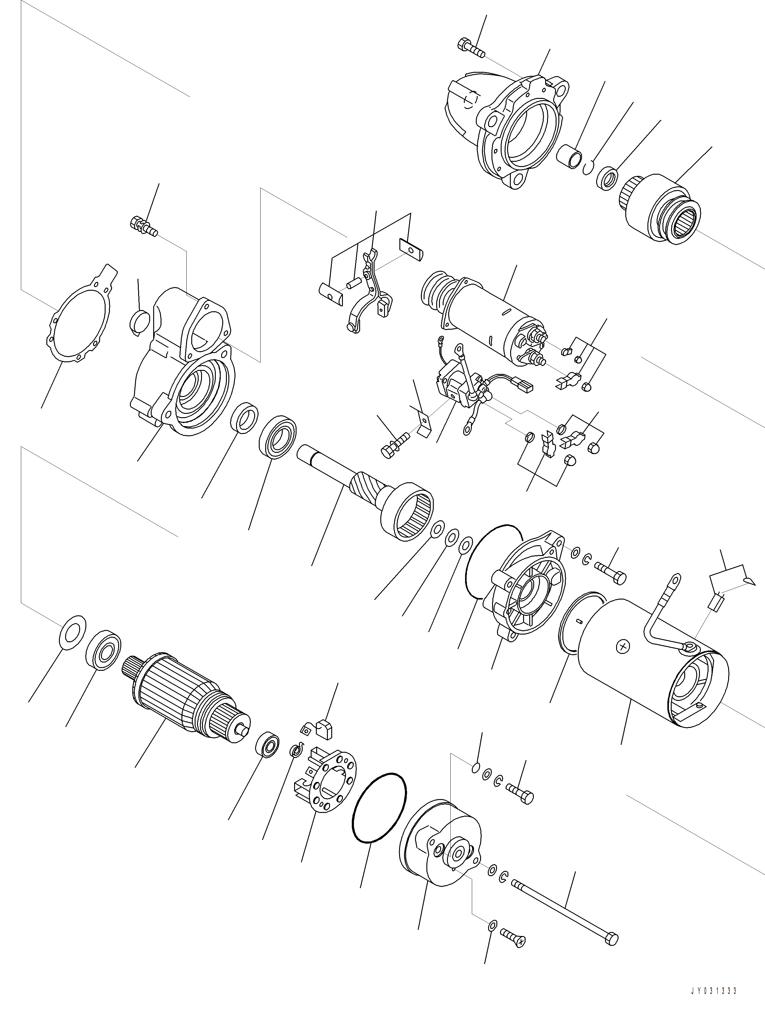 Komatsu parts book diagram for PC390LCI-11 A31001-UP BEPB113400 3.8.2018: AST00-002001 STARTING MOTOR 7.5 KW