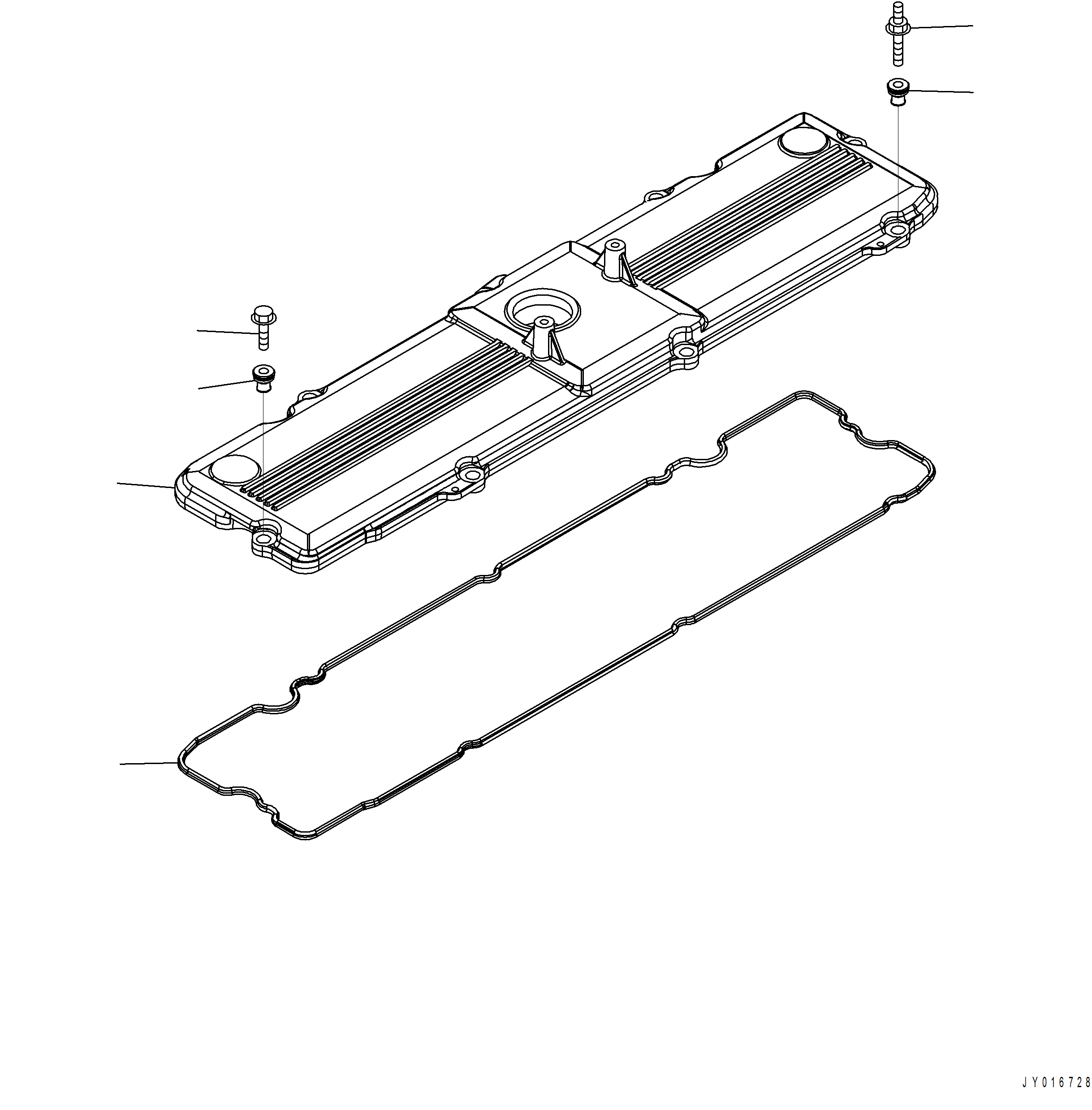 Komatsu parts book diagram for PC390LCI-11 A31001-UP BEPB113400 3.8.2018: AVC00-001001 CYLINDER HEAD COVER