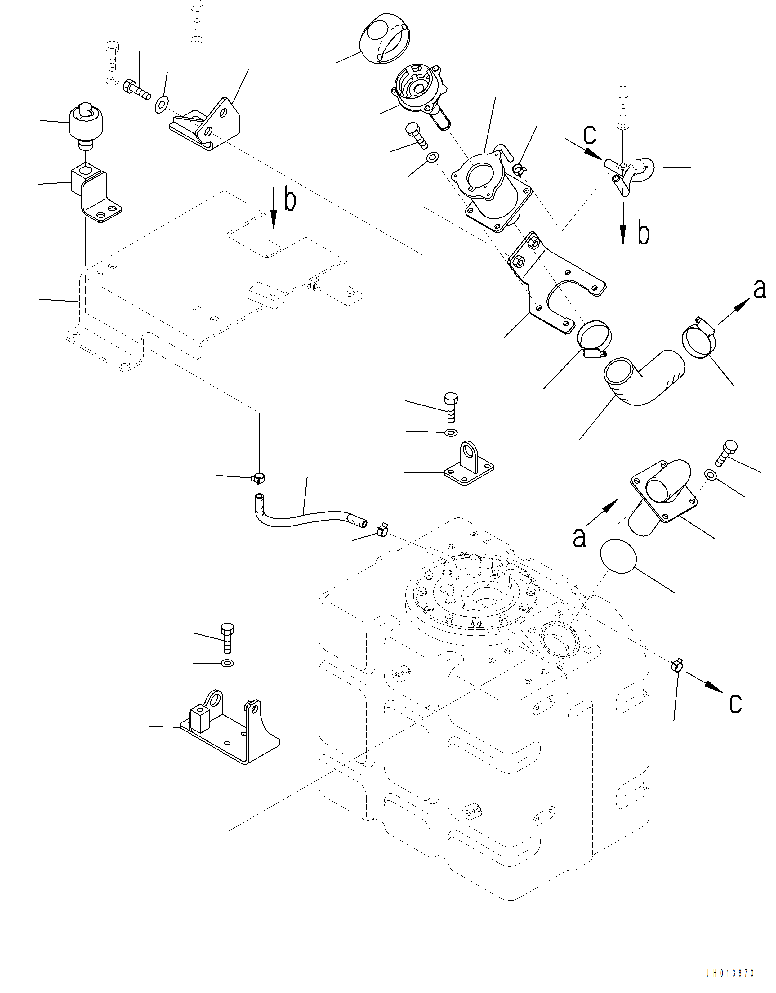 Komatsu parts book diagram for PC390LCI-11 A31001-UP BEPB113400 3.8.2018: D0500-001002 DEF TANK SUCTION TUBE
