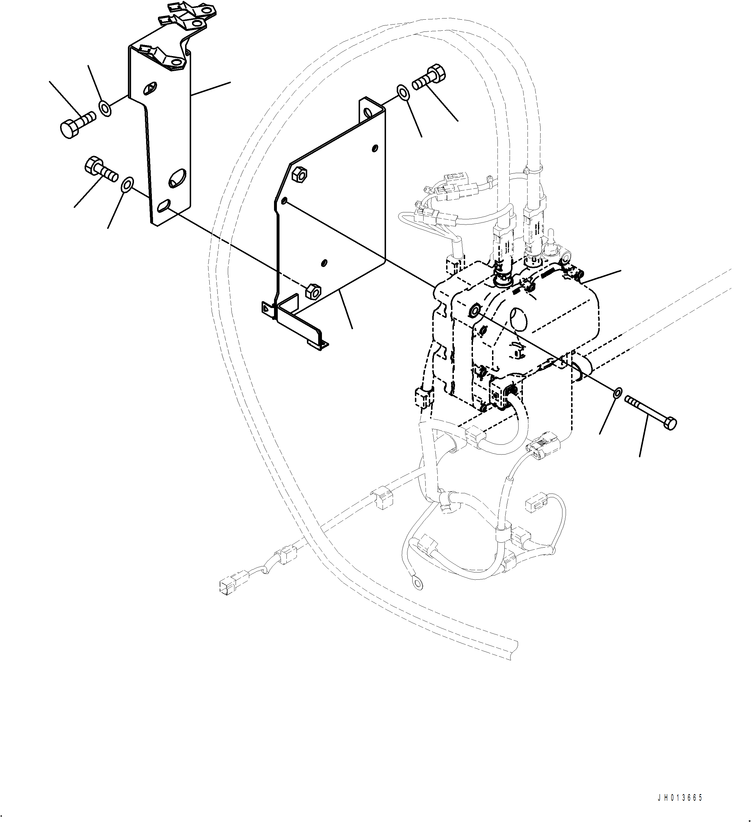 Komatsu parts book diagram for PC390LCI-11 A31001-UP BEPB113400 3.8.2018: D0510-001002 DEF PIPING SUPPLY MODULE MOUNTING