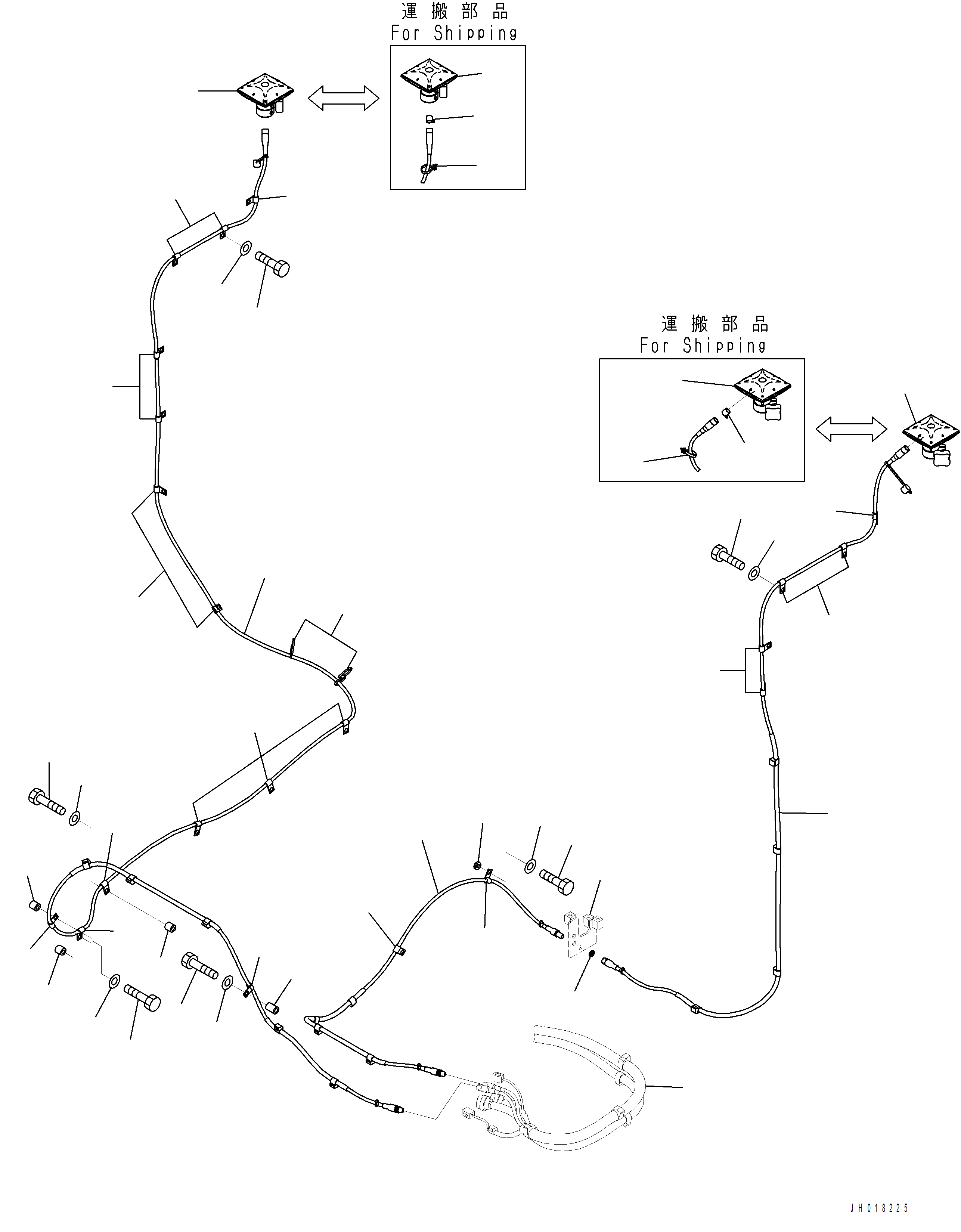 Komatsu parts book diagram for PC390LCI-11 A31001-UP BEPB113400 3.8.2018: E0200-001014 GNSS ANTENNA