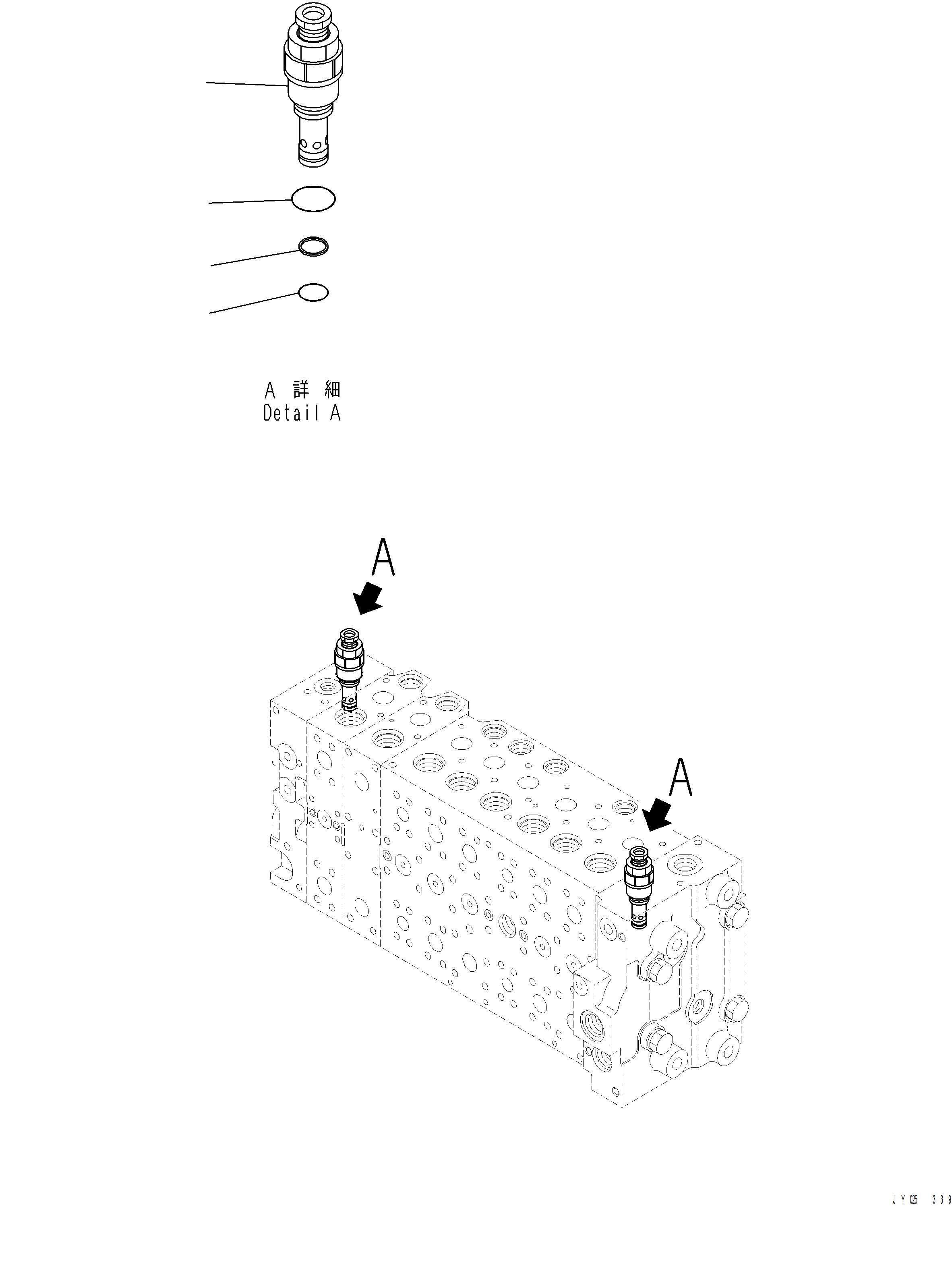 Komatsu parts book diagram for PC390LCI-11 A31001-UP BEPB113400 3.8.2018: H0120-003010 MAIN CONTROL VALVE (10/26)