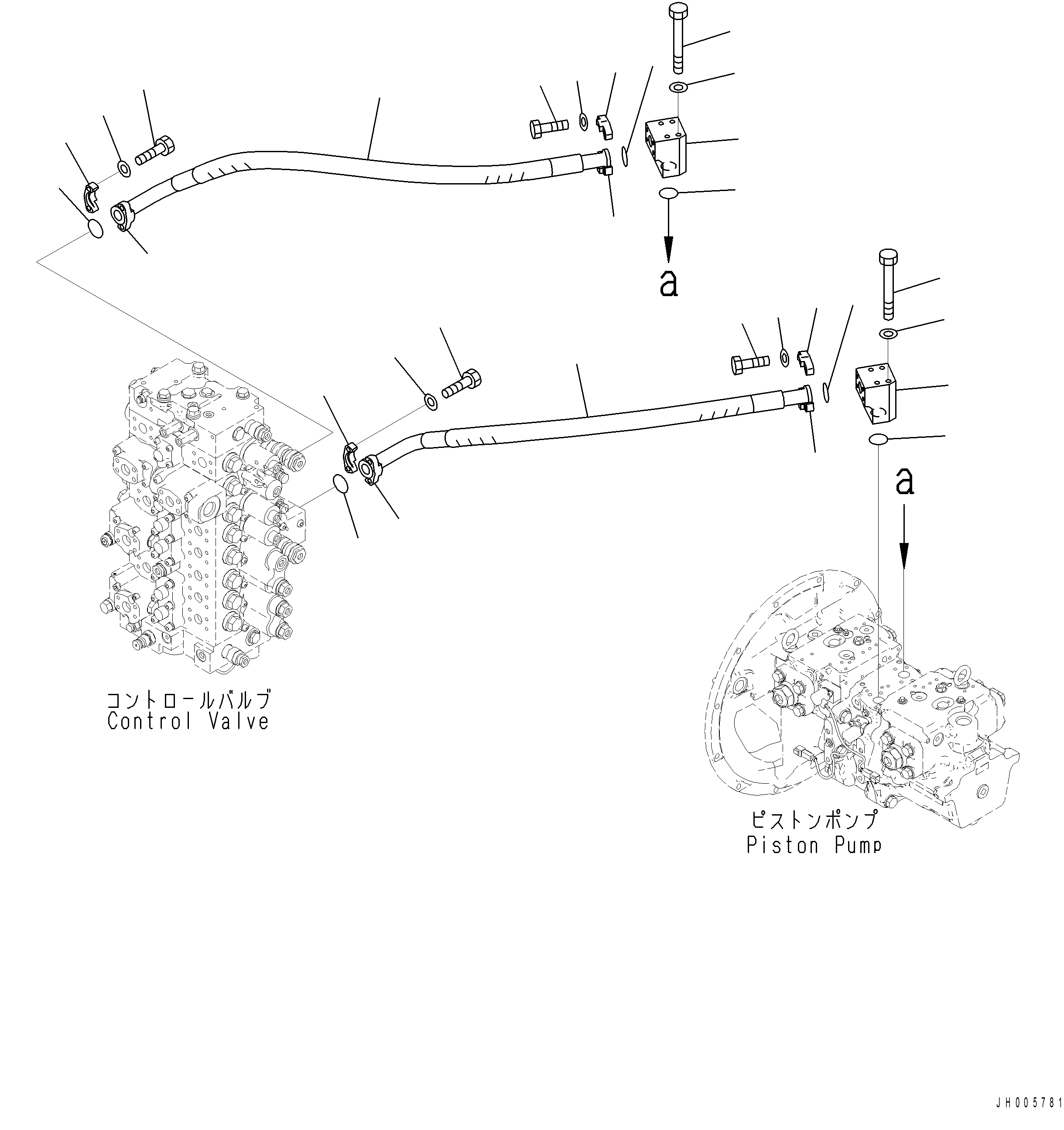 Komatsu parts book diagram for PC390LCI-11 A31001-UP BEPB113400 3.8.2018: H0312-002001 DELIVERY PIPING