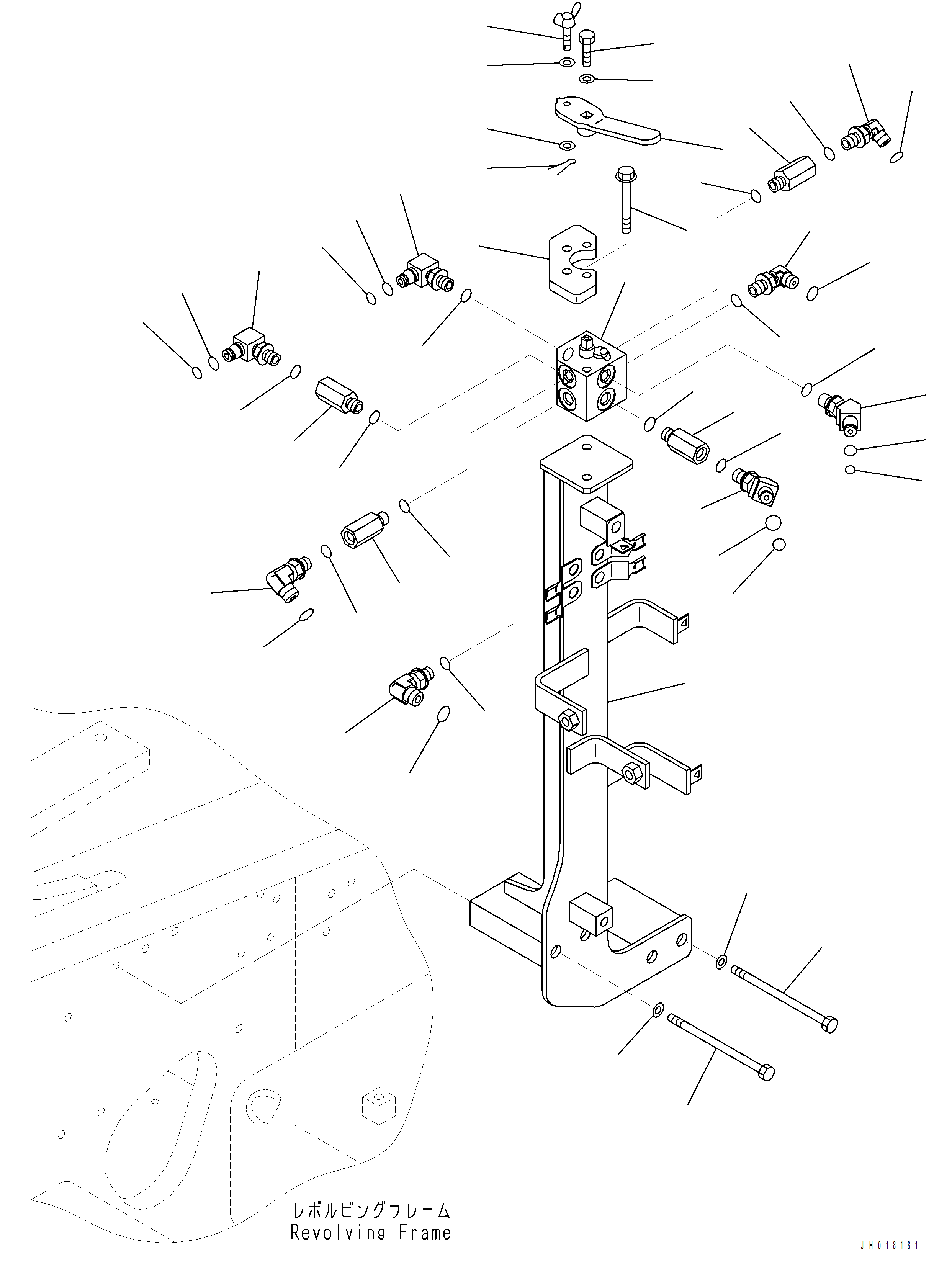 Komatsu parts book diagram for PC390LCI-11 A31001-UP BEPB113400 3.8.2018: H1280-002001 MULTI CONTROL PATTERN UNIT (1/2)