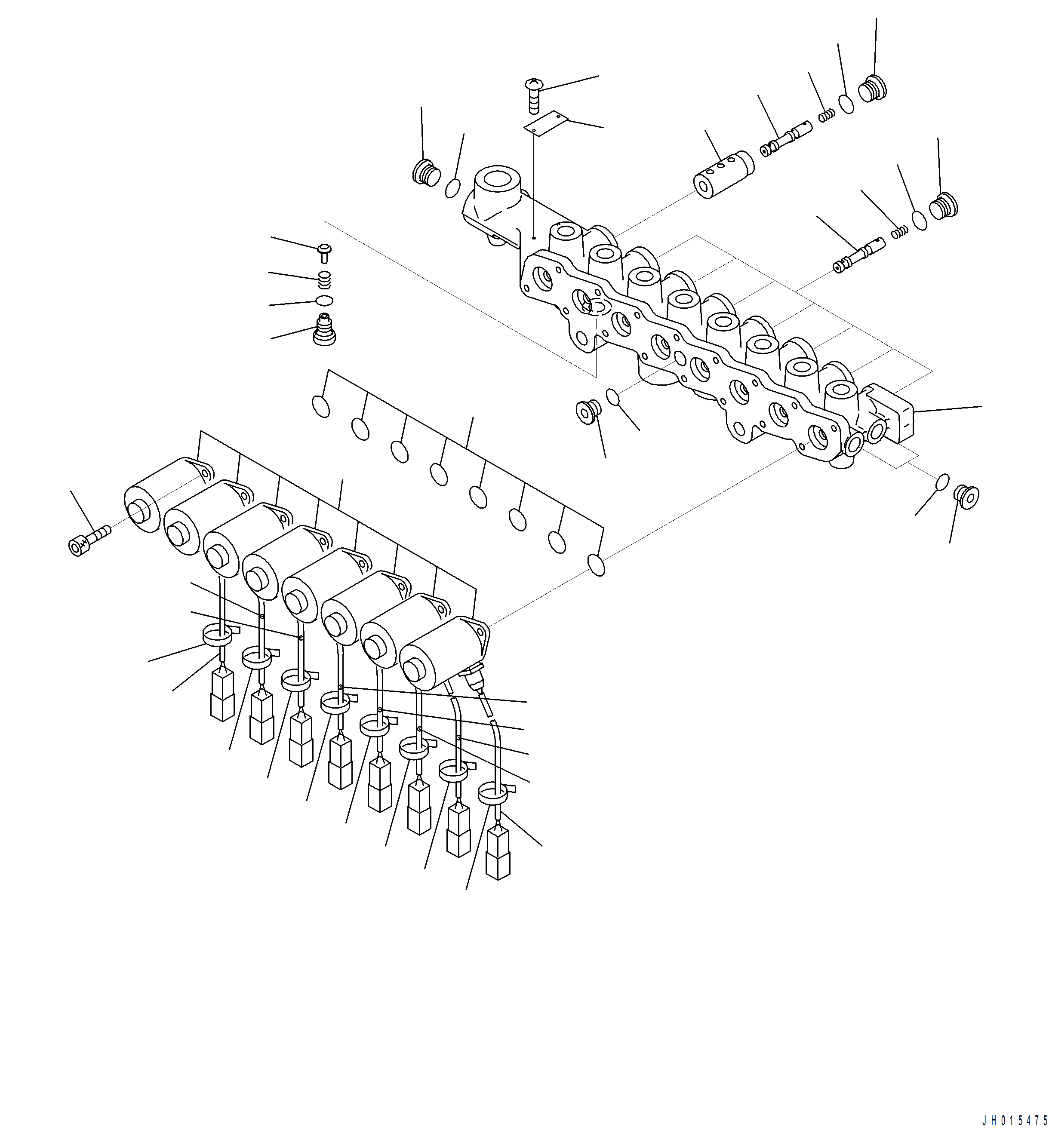 Komatsu parts book diagram for PC390LCI-11 A31001-UP BEPB113400 3.8.2018: H1831-001001 SOLENOID VALVE WITH 1-ADDITIONAL ACTUATOR
