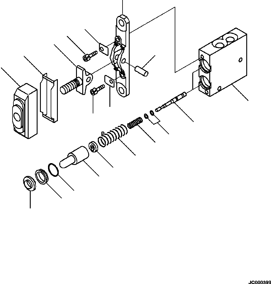 Komatsu parts book diagram for PC390LCI-11 A31001-UP BEPB113400 3.8.2018: H1860-001001 STRAIGHT TRAVEL SYSTEM (STS) PILOT VALVE
