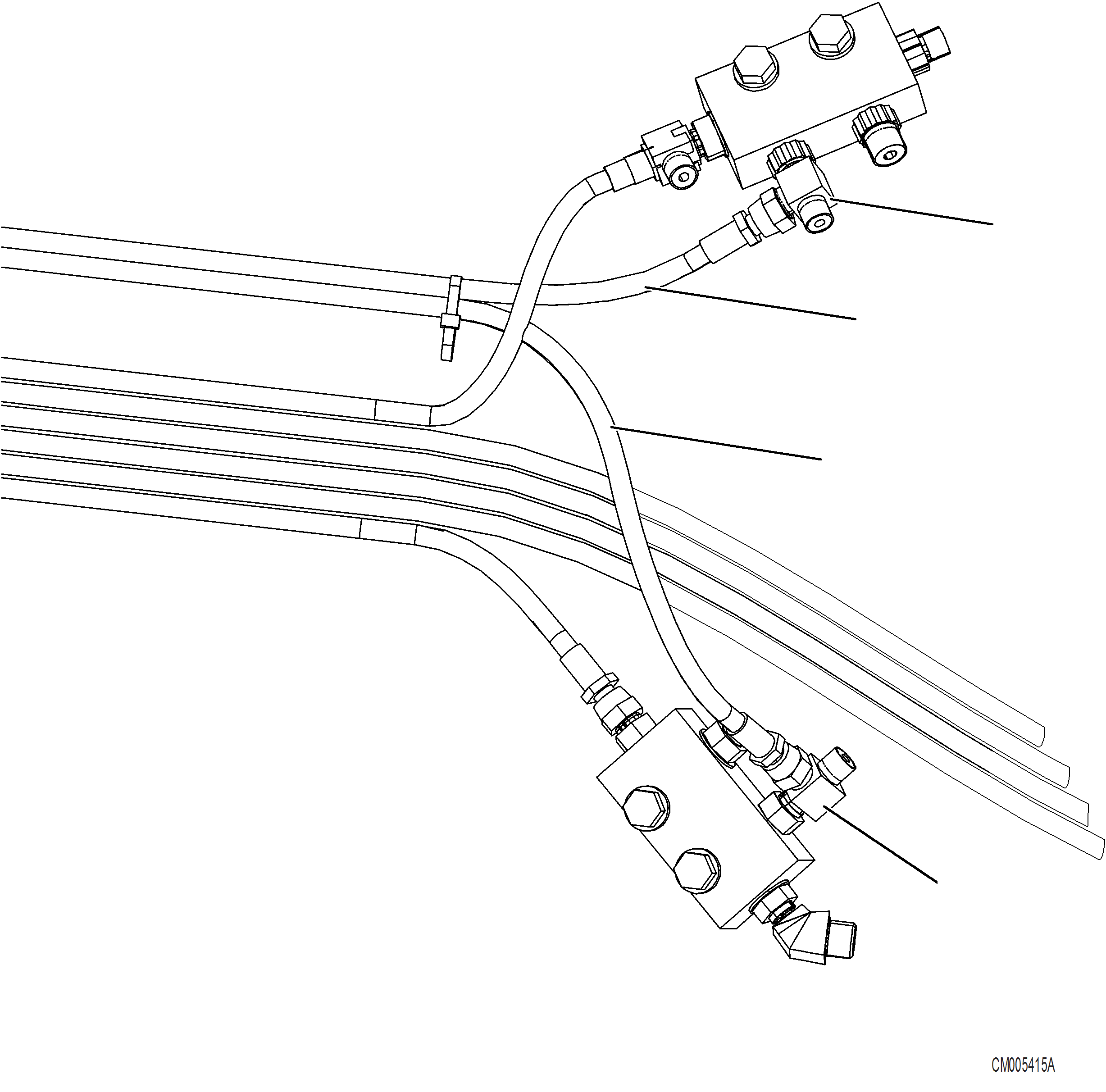Komatsu parts book diagram for PC390LCI-11 A31001-UP BEPB113400 3.8.2018: H1860-001005 STRAIGHT TRAVEL SYSTEM (STS) STRAIGHT TRAVEL SYSTEM (STS) (4/4)