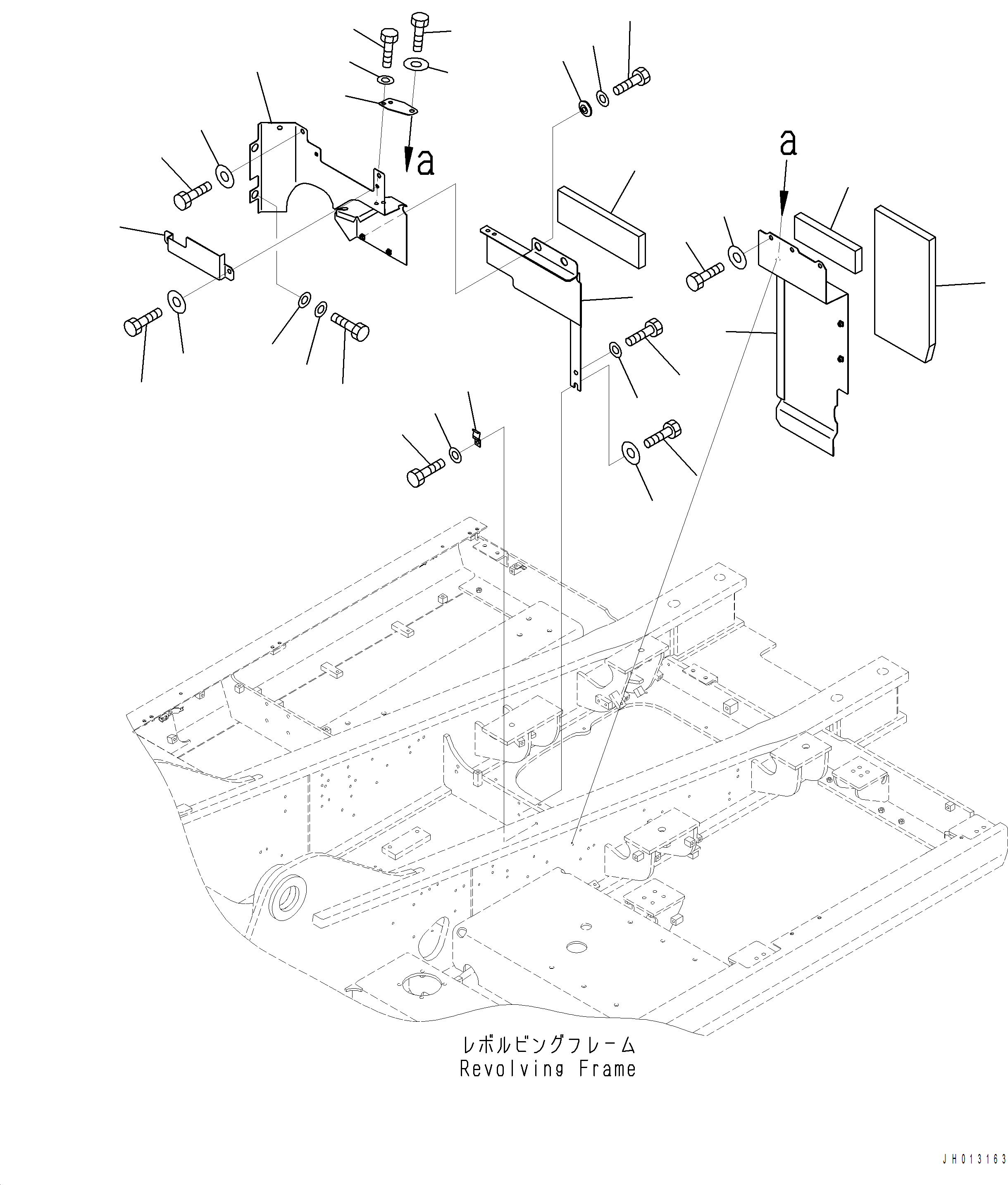 Komatsu parts book diagram for PC390LCI-11 A31001-UP BEPB113400 3.8.2018: M1150-001001 PARTITION (1/3)