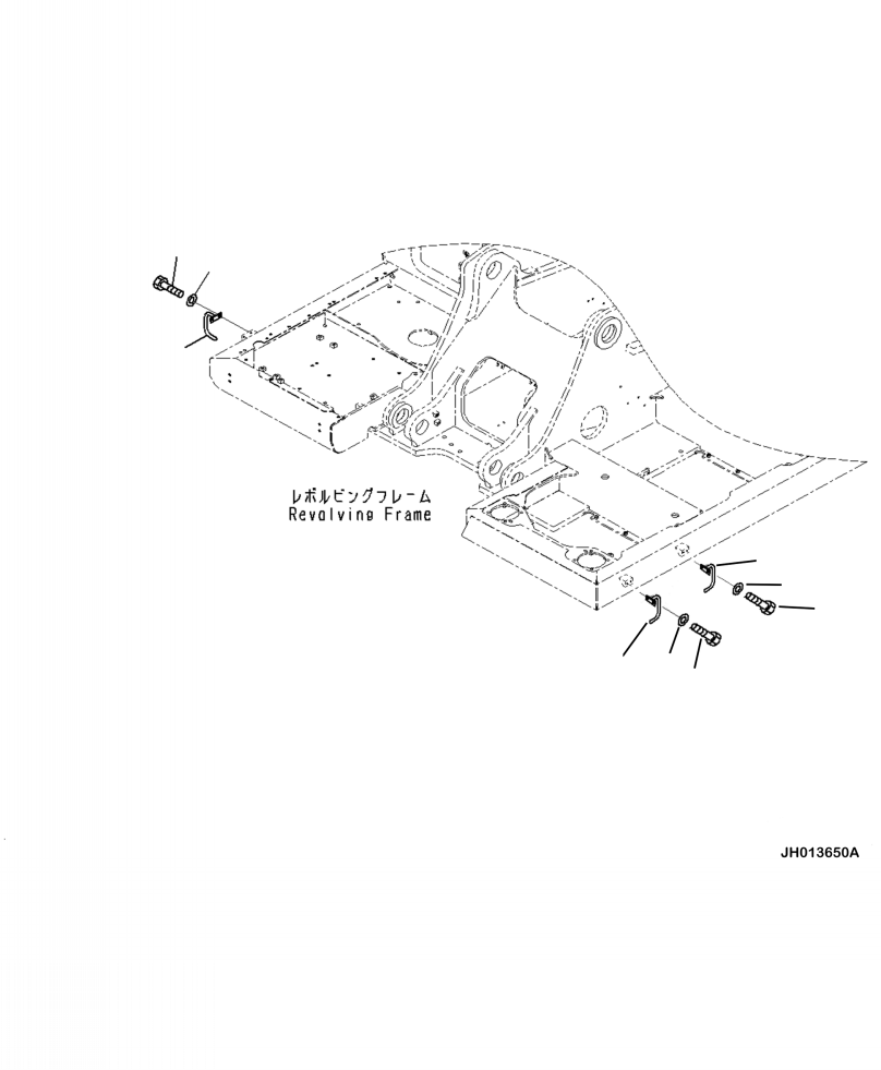 Komatsu parts book diagram for PC390LCI-11 A31001-UP BEPB113400 3.8.2018: M1310-001003 HANDRAIL (3/4)