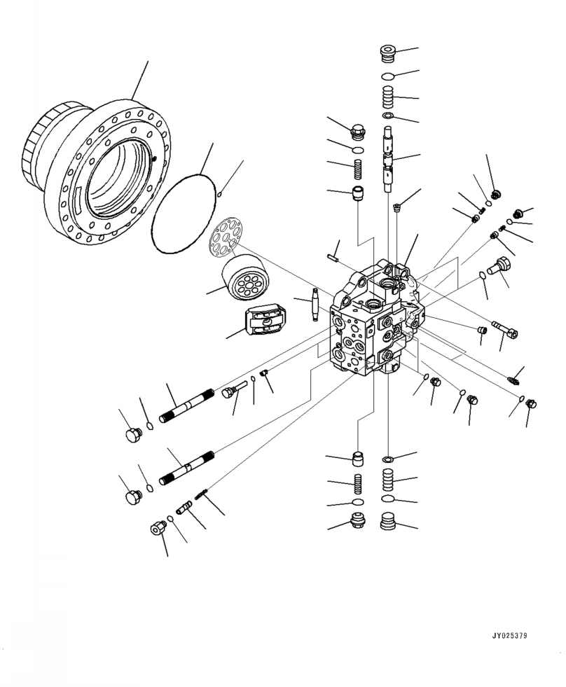 Komatsu parts book diagram for PC390LCI-11 A31001-UP BEPB113400 3.8.2018: P1210-001001 TRAVEL MOTOR AND FINAL DRIVE TRAVEL MOTOR, L.H. (1/3)