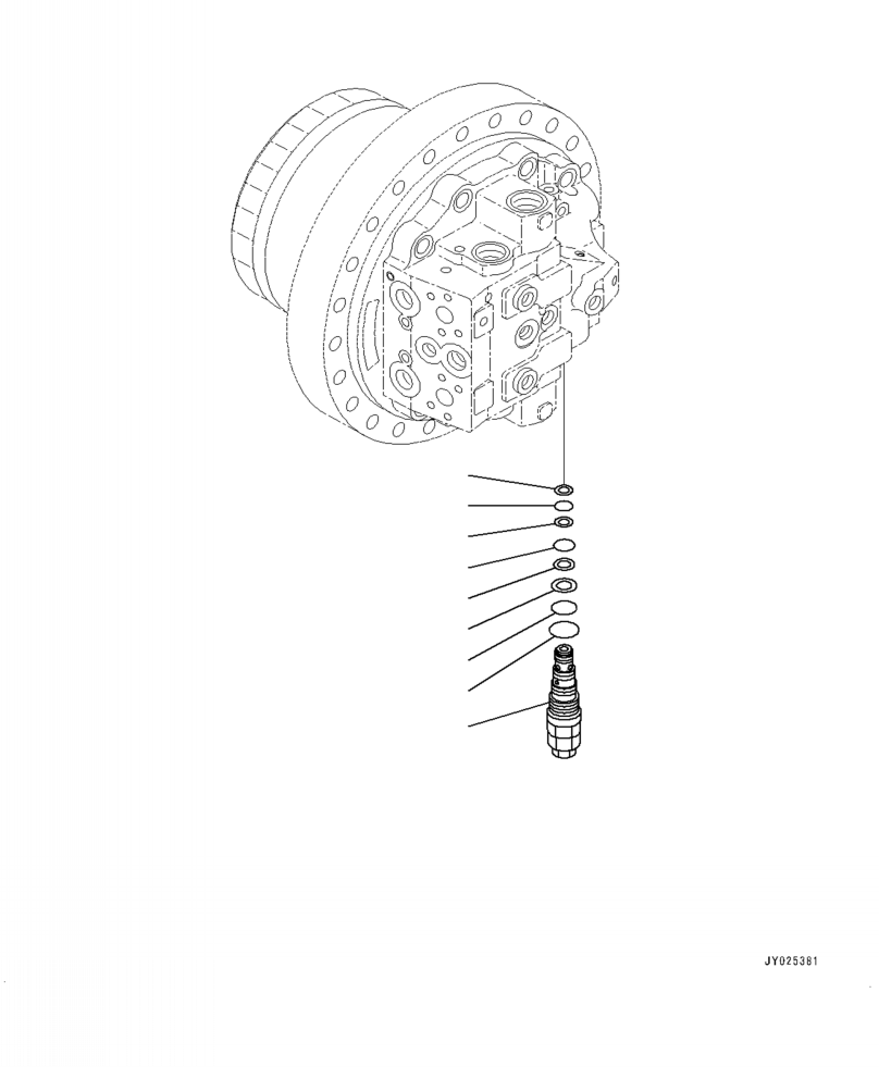 Komatsu parts book diagram for PC390LCI-11 A31001-UP BEPB113400 3.8.2018: P1210-001003 TRAVEL MOTOR AND FINAL DRIVE TRAVEL MOTOR, L.H. (3/3)