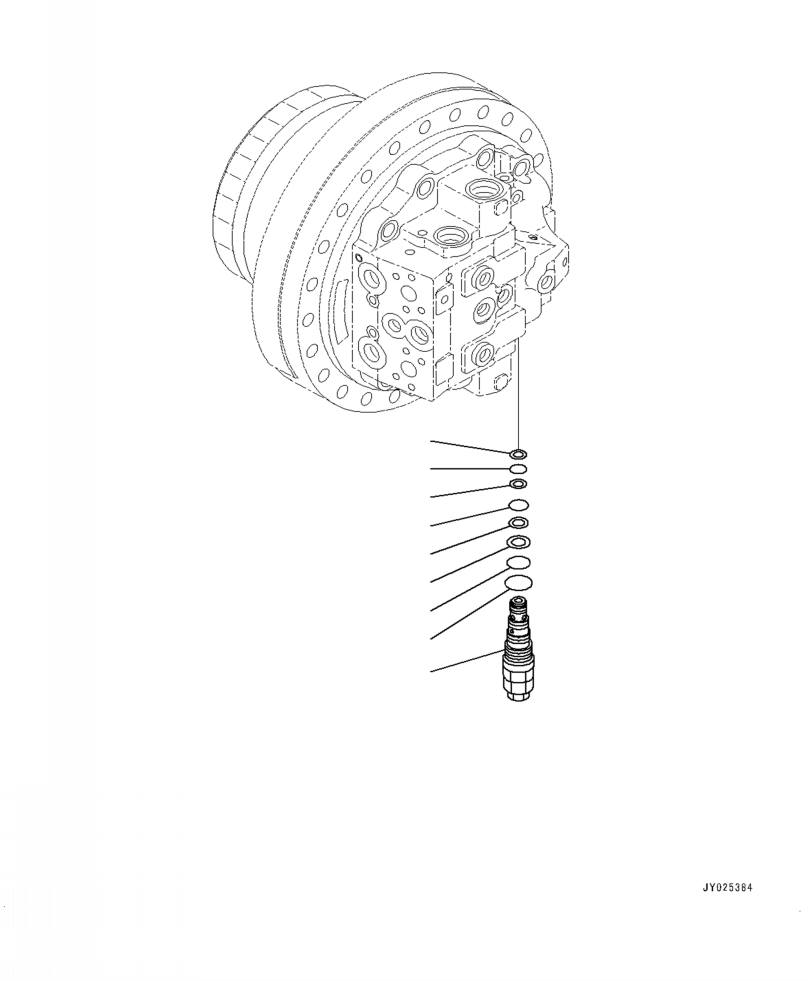 Komatsu parts book diagram for PC390LCI-11 A31001-UP BEPB113400 3.8.2018: P1210-001007 TRAVEL MOTOR AND FINAL DRIVE TRAVEL MOTOR, R.H. (3/3)