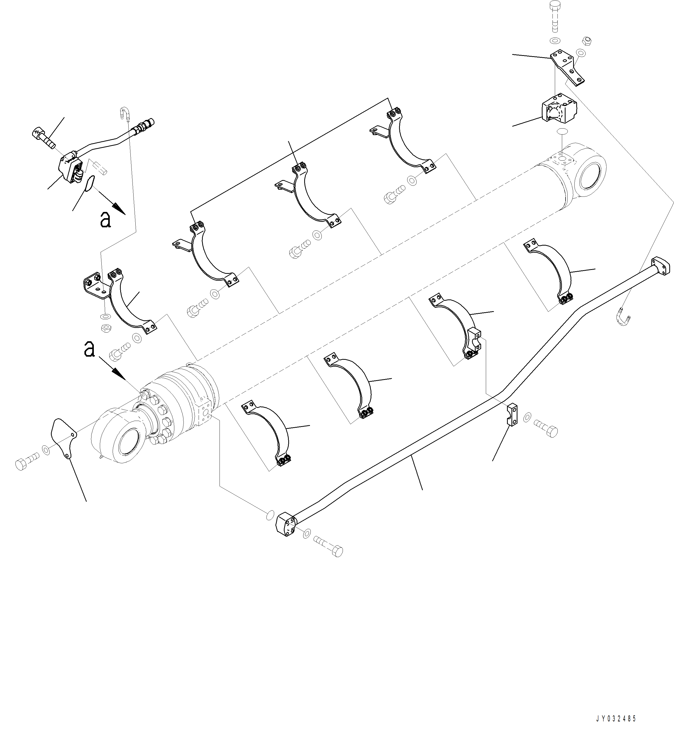 Komatsu parts book diagram for PC390LCI-11 A31001-UP BEPB113400 3.8.2018: T1140-001001 ARM CLYLINDER (1/3)