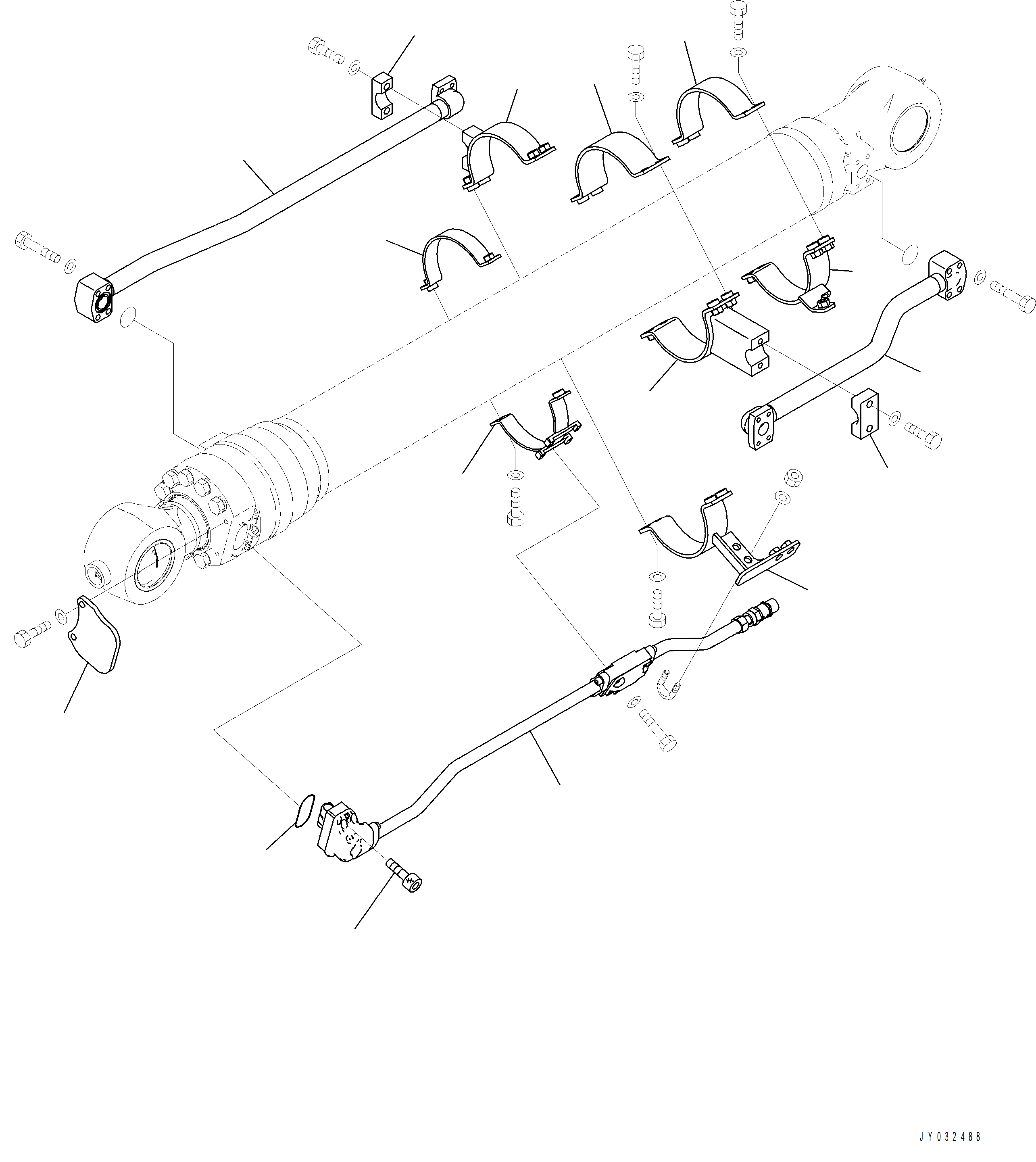 Komatsu parts book diagram for PC390LCI-11 A31001-UP BEPB113400 3.8.2018: T1200-001002 ARM BUCKET CYLINDER (1/3)