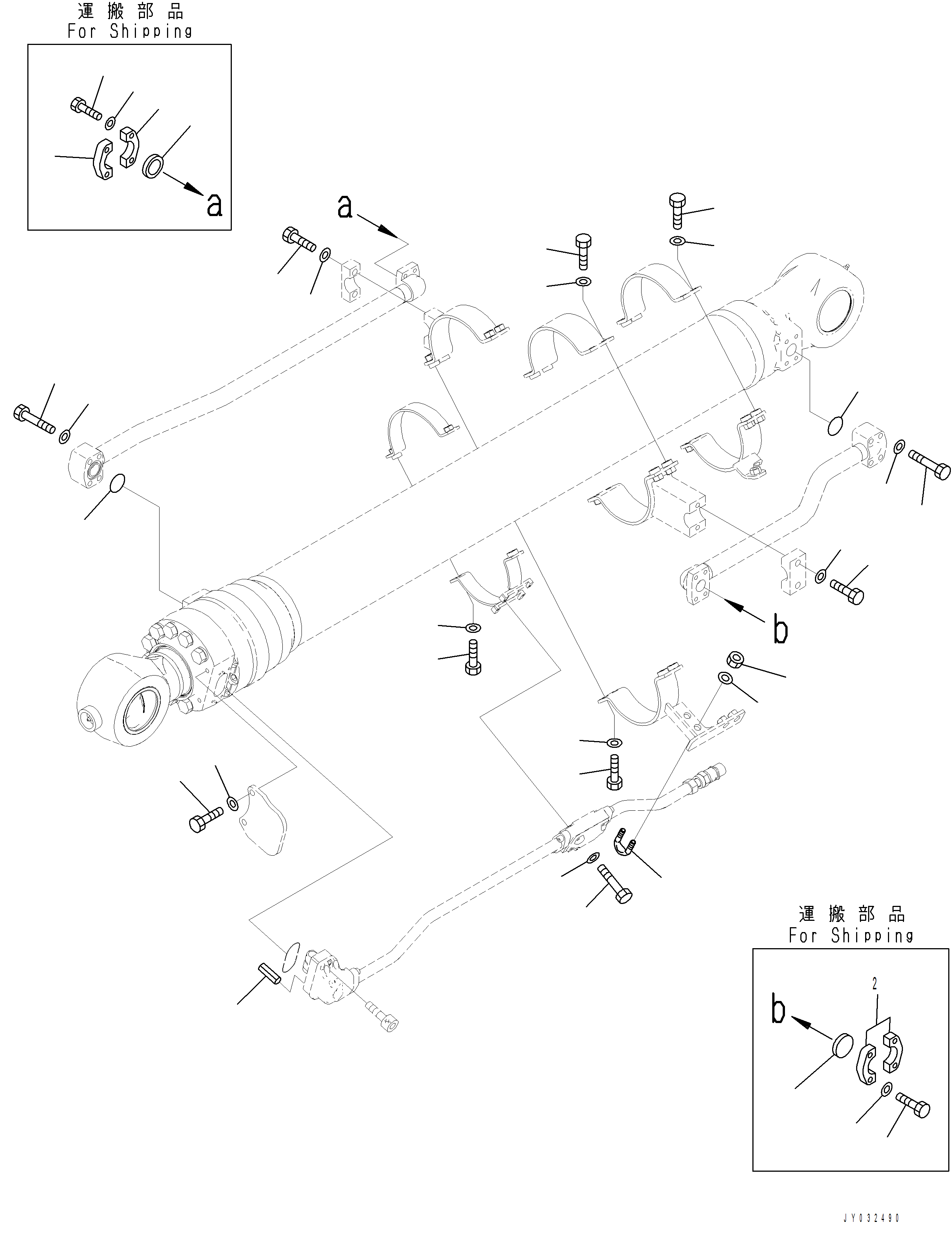 Komatsu parts book diagram for PC390LCI-11 A31001-UP BEPB113400 3.8.2018: T1200-001004 ARM BUCKET CYLINDER (3/3)