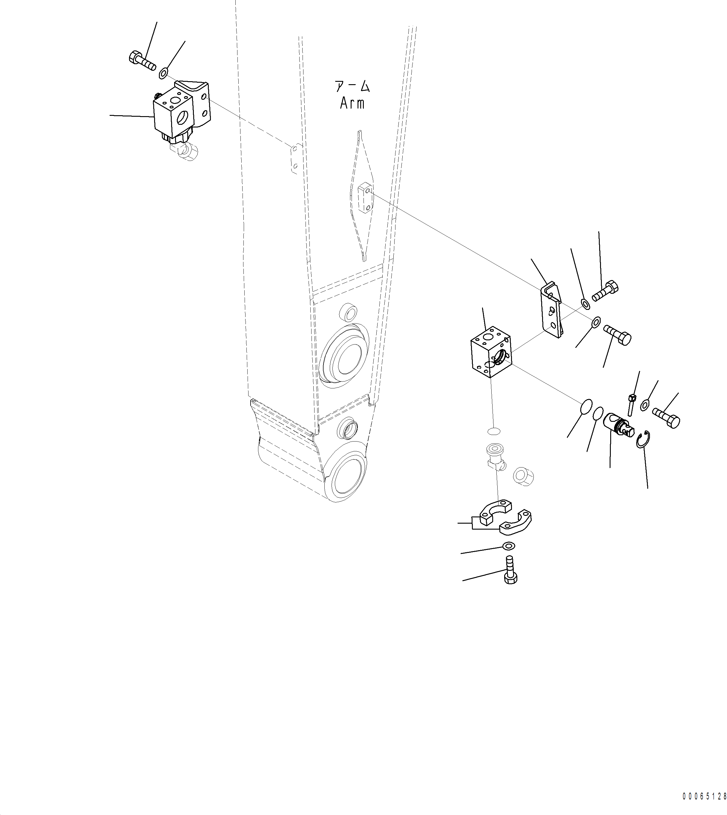 Komatsu parts book diagram for PC390LCI-11 A31001-UP BEPB113400 3.8.2018: T1200-002004 ARM, 3200MM, WITH 1-ATTACHMENT VALVE FOR ADDITIONAL PIPING (2/2)