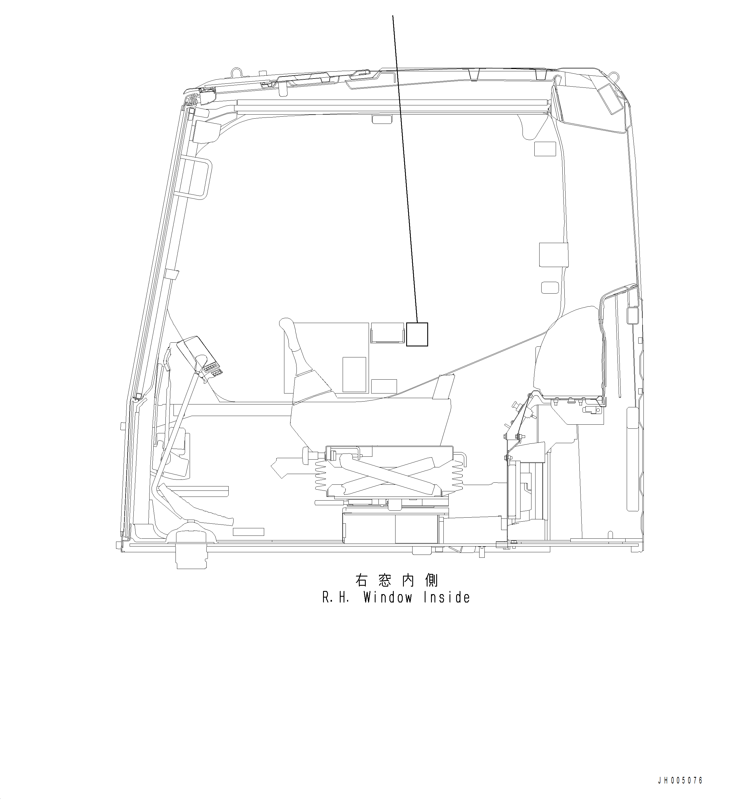 Komatsu parts book diagram for PC390LCI-11 A31001-UP BEPB113400 3.8.2018: U0610-001001 CAUTION PLATES REVERSE TRAVEL (ENGLISH AND FRENCH)
