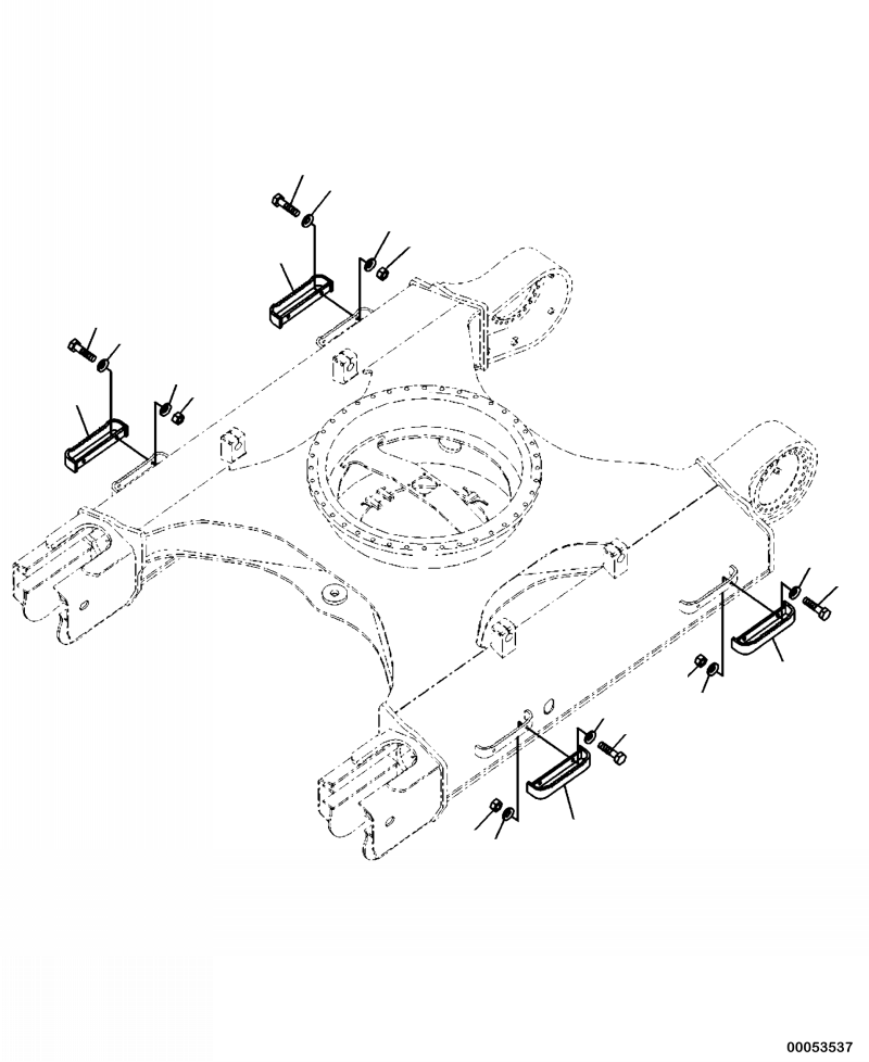 Komatsu parts book diagram for PC390LCI-11 A31001-UP BEPB113400 3.8.2018: W1114-001001 ADDITIONAL TRACK FRAME STEP