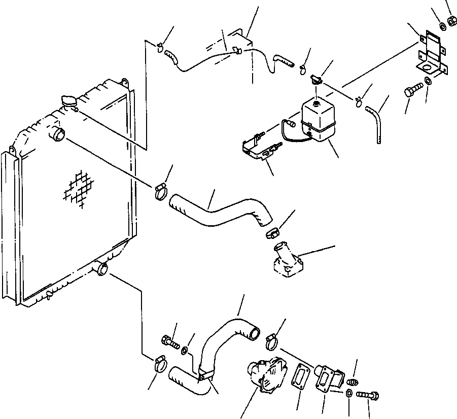 Excavators Komatsu / PC400LC-5 S/N A70501-UP(PC4005KE) / RADIATOR PIPING(01-014 : 06AHP400.003)