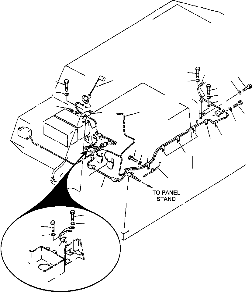 Excavators Komatsu / PC400LC-5 S/N A70501-UP(PC4005KE) / ELECTRICAL SYSTEM WIRING CAB TO ENGINE SIDE HARNESS(01-056 : 08ADP400.005)