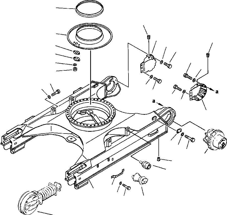 Excavators Komatsu / PC400LC-5 S/N A70501-UP(PC4005KE) / TRACK FRAME AND RELATED PARTS(03-002 : 14AH6400.001)
