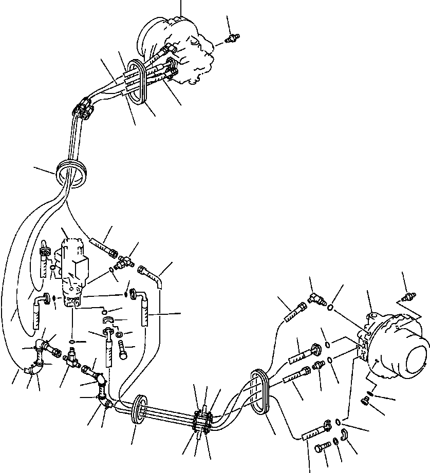 Excavators Komatsu / PC400LC-5 S/N A70501-UP(PC4005KE) / TRAVEL PIPING(03-012 : 10AH6400.001)