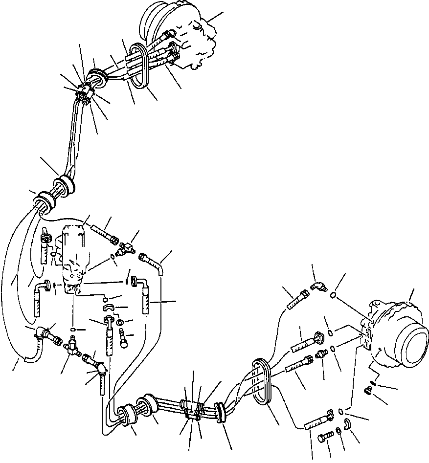 Excavators Komatsu / PC400LC-5 S/N A70501-UP(PC4005KE) / TRAVEL PIPING VARIABLE GAUGE OPTION(03-014 : 10AHP400.001)
