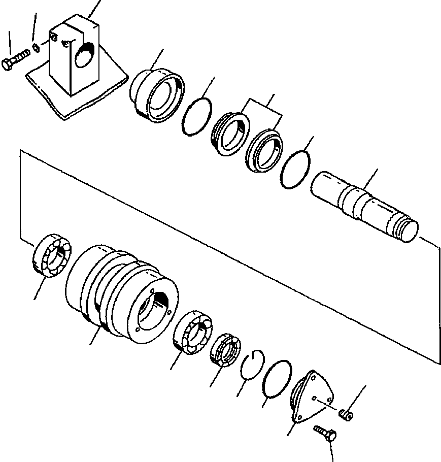 Excavators Komatsu / PC400LC-5 S/N A70501-UP(PC4005KE) / TRACK TOP IDLER KOMATSU TYPE(03-026 : 14BM6300.001)