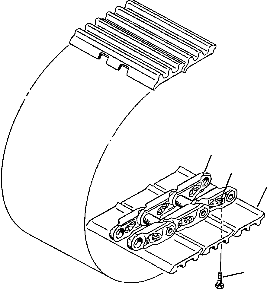 Excavators Komatsu / PC400LC-5 S/N A70501-UP(PC4005KE) / TRACK CHAIN WITH SHOE KOMATSU TYPE(03-034 : 15AD6400.001)