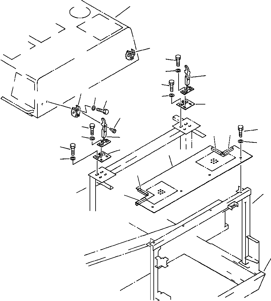 Excavators Komatsu / PC400LC-5 S/N A70501-UP(PC4005KE) / CATCHER AND COVER FOR HOOD(05-004 : 13AH6400.002)
