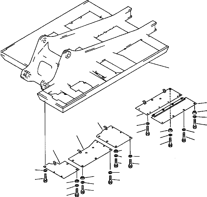 Excavators Komatsu / PC400LC-5 S/N A70501-UP(PC4005KE) / REVOLVING FRAME UNDERCOVER L.H. SIDE (HEAVY DUTY)(05-034 : 13AHP400.005)