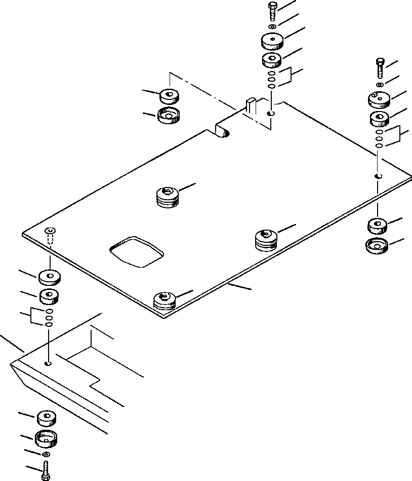 Excavators Komatsu / PC400LC-5 S/N A70501-UP(PC4005KE) / FLOOR FRAME MOUNTING(05-040 : 13AZ6200.003)