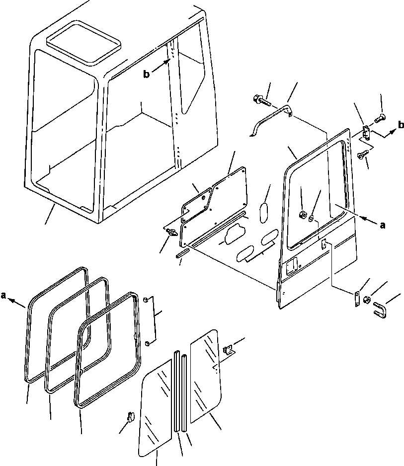 Excavators Komatsu / PC400LC-5 S/N A70501-UP(PC4005KE) / CAB ASSEMBLY CAB DOOR ASSEMBLY(05-060 : 13CM6300.001)