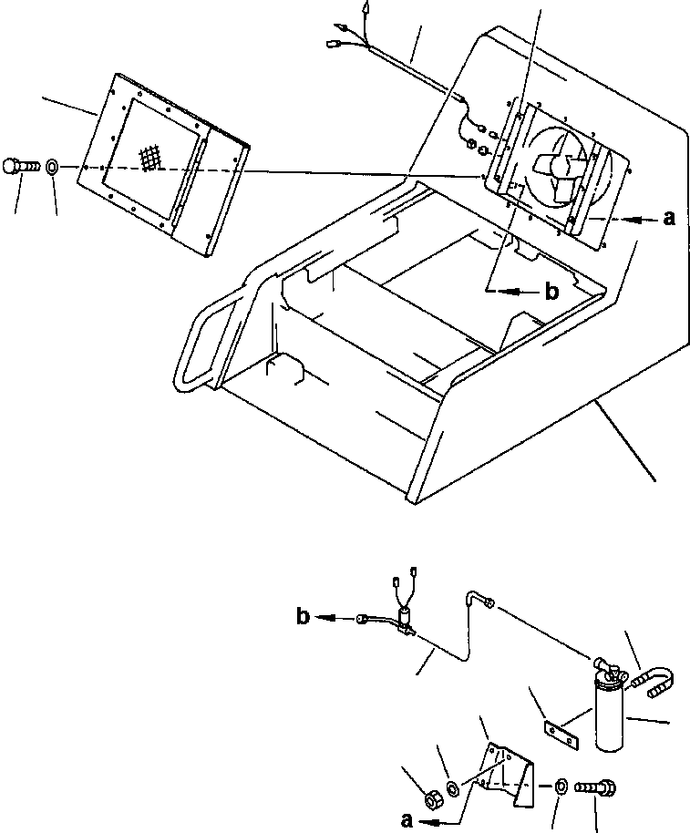 Excavators Komatsu / PC400LC-5 S/N A70501-UP(PC4005KE) / AIR CONDITIONER TANK RECEIVER AND RELATED PARTS(05-096 : 13FD6300.002)