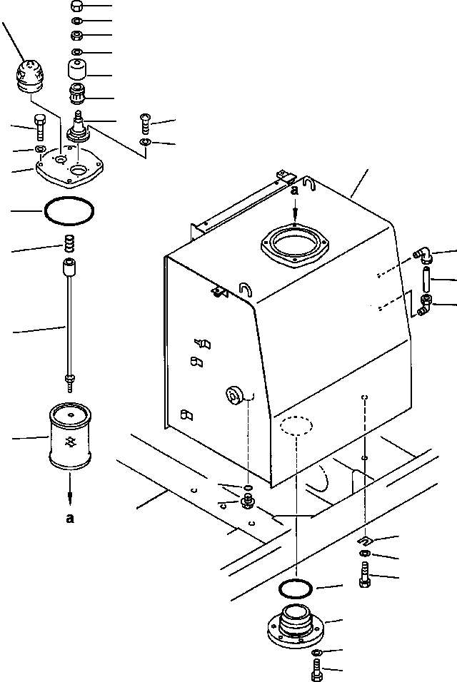 Excavators Komatsu / PC400LC-5 S/N A70501-UP(PC4005KE) / HYDRAULIC OIL TANK S/N A70783 AND BELOW(06-002 : 10BZ6400.001)