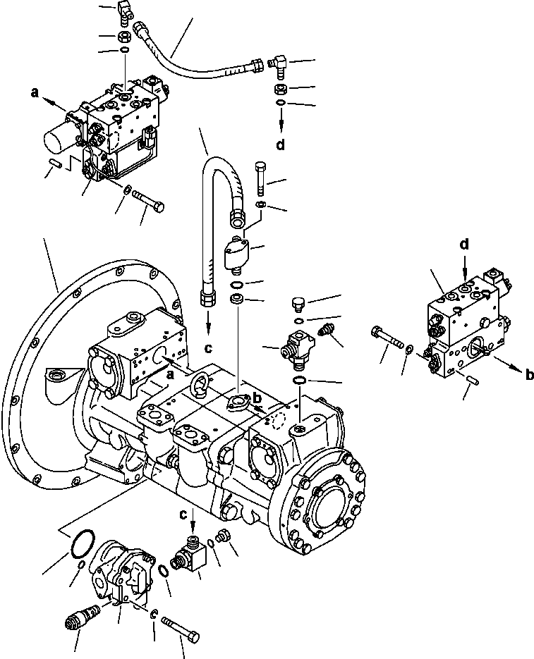Excavators Komatsu / PC400LC-5 S/N A70501-UP(PC4005KE) / HYDRAULIC PUMP ASSEMBLY COMPLETE ASSEMBLY(06-022 : 10AV6400.001)