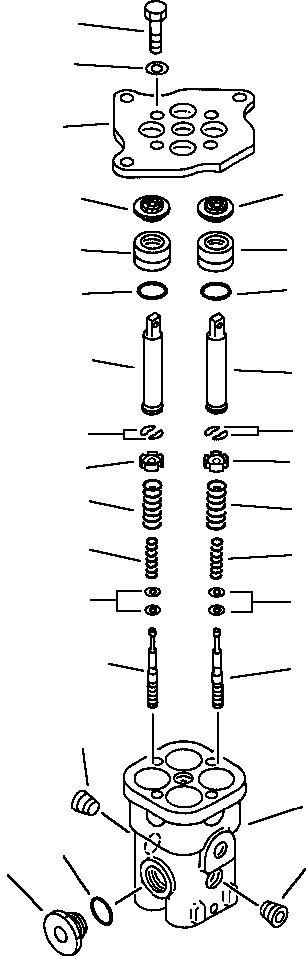Excavators Komatsu / PC400LC-5 S/N A70501-UP(PC4005KE) / P.P.C. VALVE TRAVEL(06-096 : 10BD6300.001)