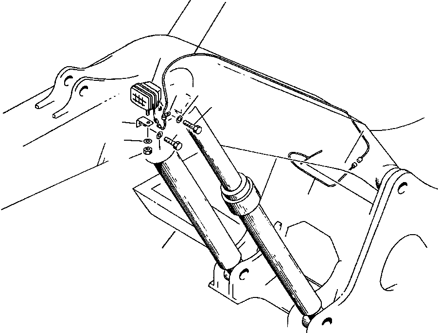 Excavators Komatsu / PC400LC-5 S/N A70501-UP(PC4005KE) / WORKING LAMP WIRING BOOM MOUNTED(07-008 : 08BH6400.002)