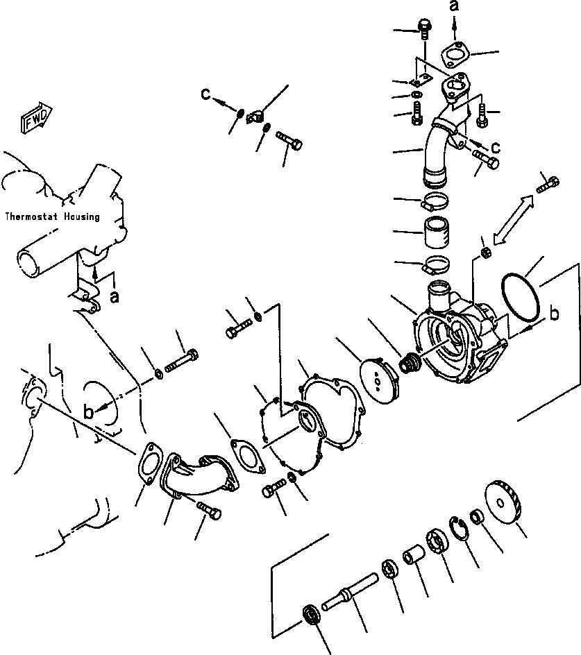 Excavators Komatsu / PC400LC-5 S/N A70501-UP(PC4005KE) / WATER PUMP(E5-002 : E5AC6125.002)
