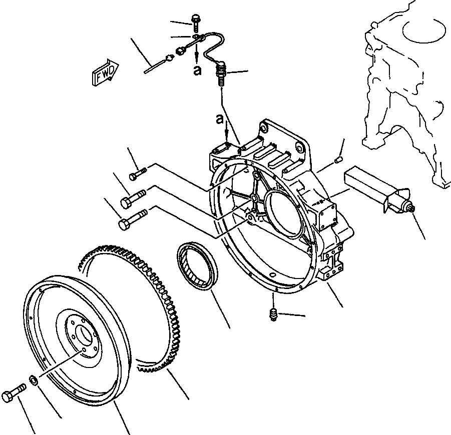 Excavators Komatsu / PC400LC-5 S/N A70501-UP(PC4005KE) / FLYWHEEL HOUSING(E8-002 : E8AF6125.002)