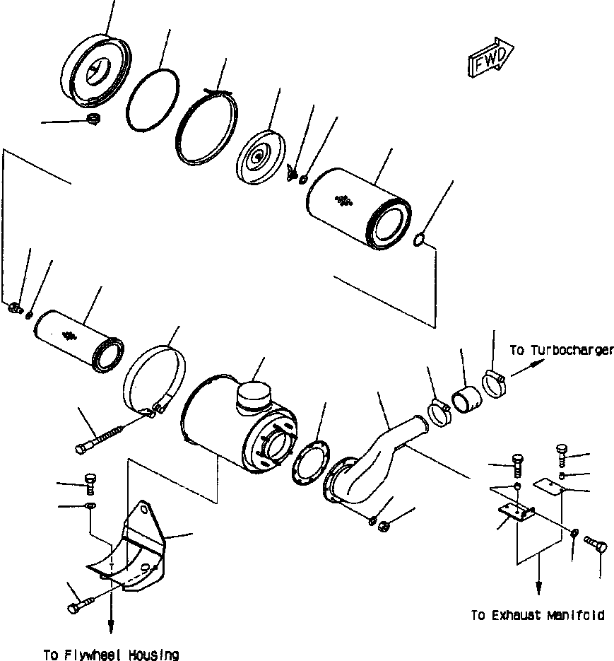 Excavators Komatsu / PC400LC-6LK/HD-6LK S/N A83001-A84000(PC4006MC) / AIR CLEANER(A-014 : E1BCD125.001)