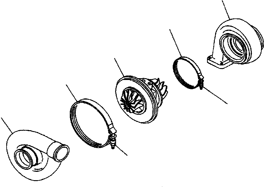 Excavators Komatsu / PC400LC-6LK/HD-6LK S/N A83001-A84000(PC4006MC) / TURBOCHARGER(A-016 : E1BCD125.002)