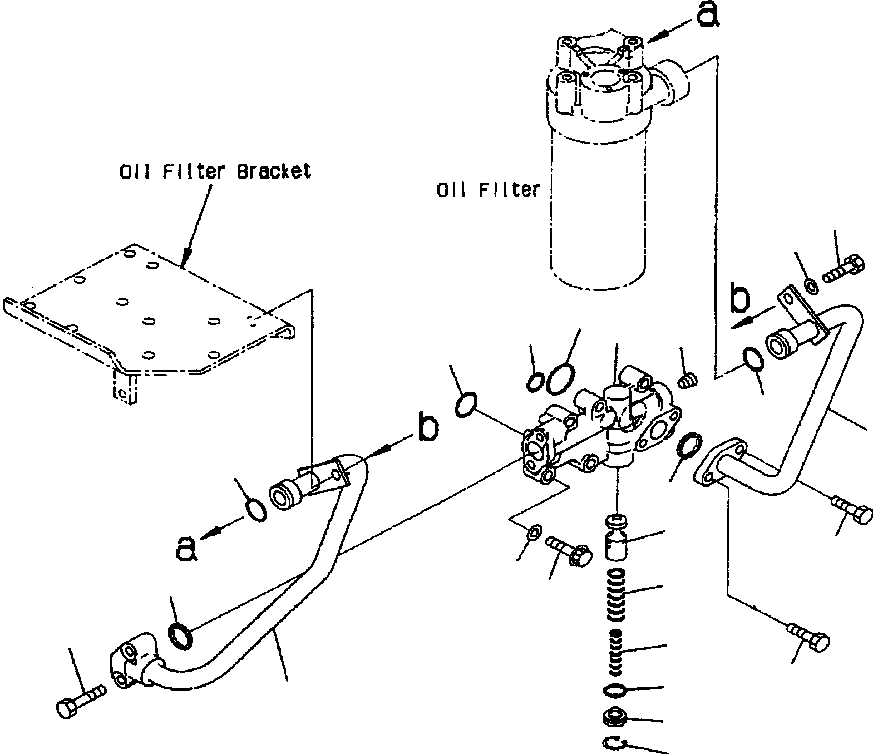 Excavators Komatsu / PC400LC-6LK/HD-6LK S/N A83001-A84000(PC4006MC) / OIL FILTER PLUMBING(A-056 : E3AID125.002)