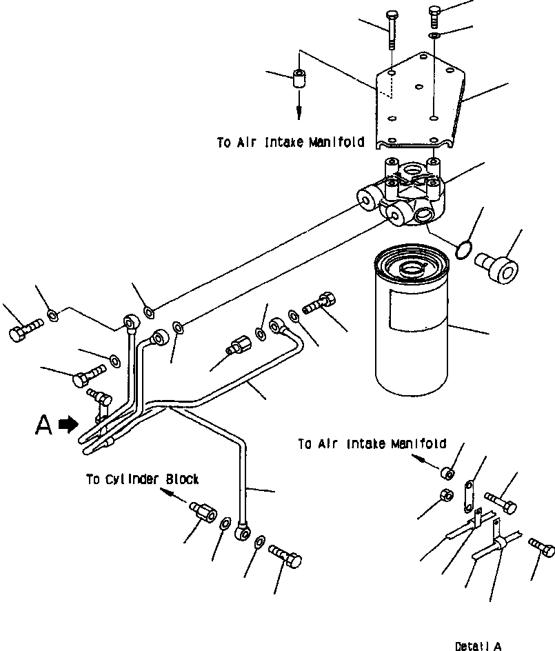 Excavators Komatsu / PC400LC-6LK/HD-6LK S/N A83001-A84000(PC4006MC) / OIL BYPASS FILTER(A-058 : E3AKD125.001)