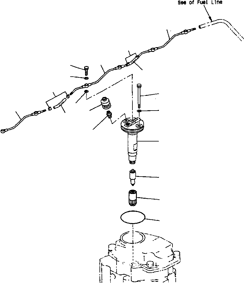 Excavators Komatsu / PC400LC-6LK/HD-6LK S/N A83001-A84000(PC4006MC) / FUEL INJECTOR PLUMBING(A-074 : E4ALD125.001)