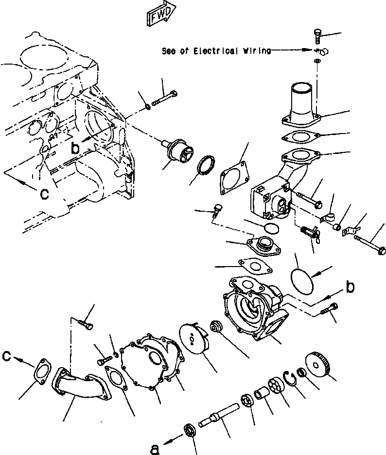 Excavators Komatsu / PC400LC-6LK/HD-6LK S/N A83001-A84000(PC4006MC) / WATER PUMP(A-082 : E5ACD125.001)