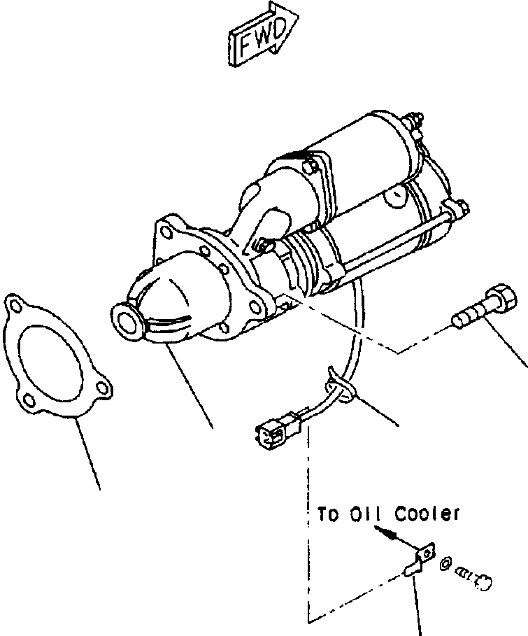 Excavators Komatsu / PC400LC-6LK/HD-6LK S/N A83001-A84000(PC4006MC) / STARTING MOTOR MOUNTING FOR 11 KW STARTER(A-122 : E6AFD125.001)